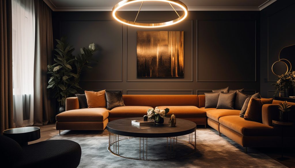 gas-pipeline luxury modern living room with elegant decor generated by ai