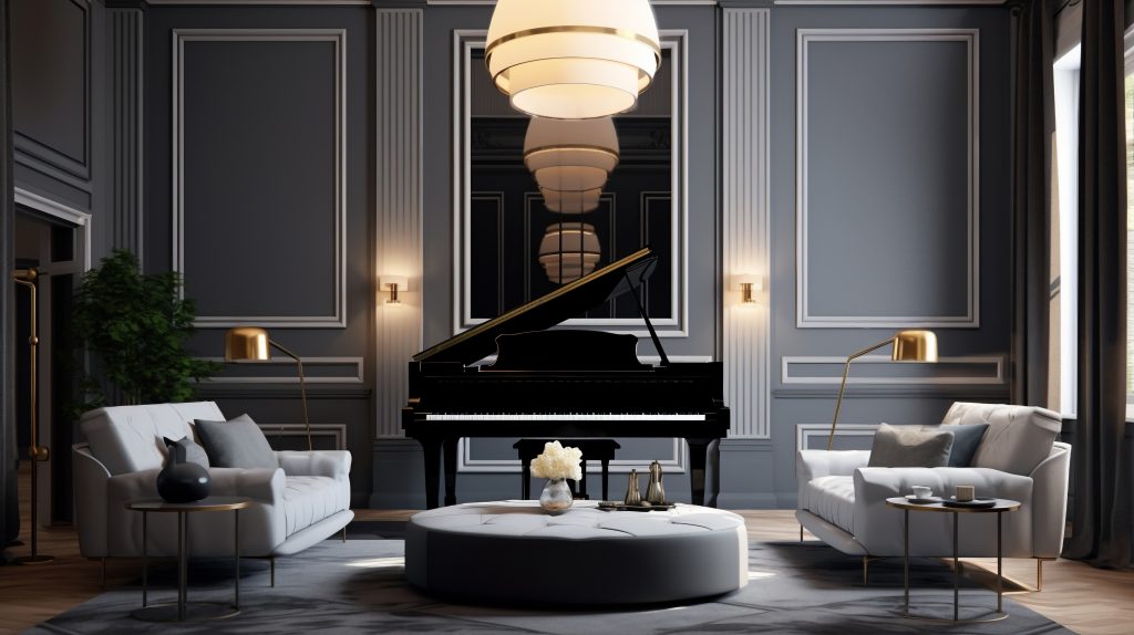 neoclassical style interior design with decor furnishings